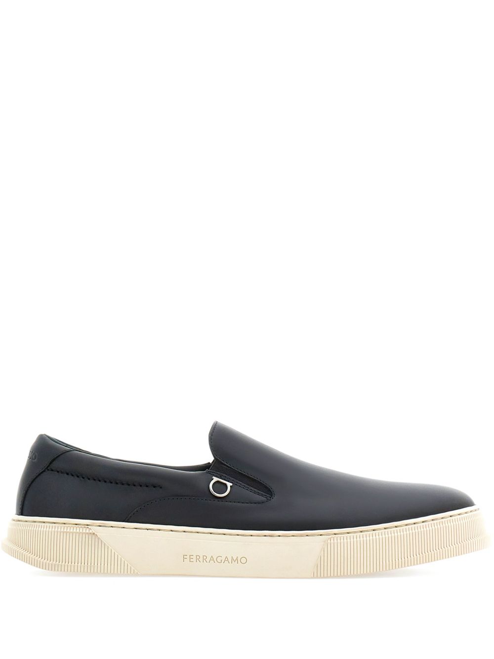Ferragamo Gancini-plaque leather sneakers