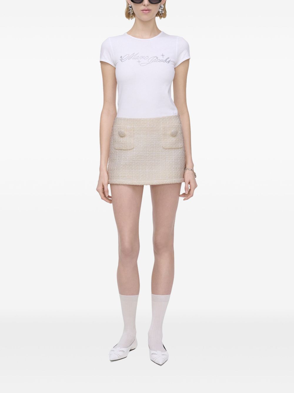 Поли Marc Jacobs в цвят слонова кост