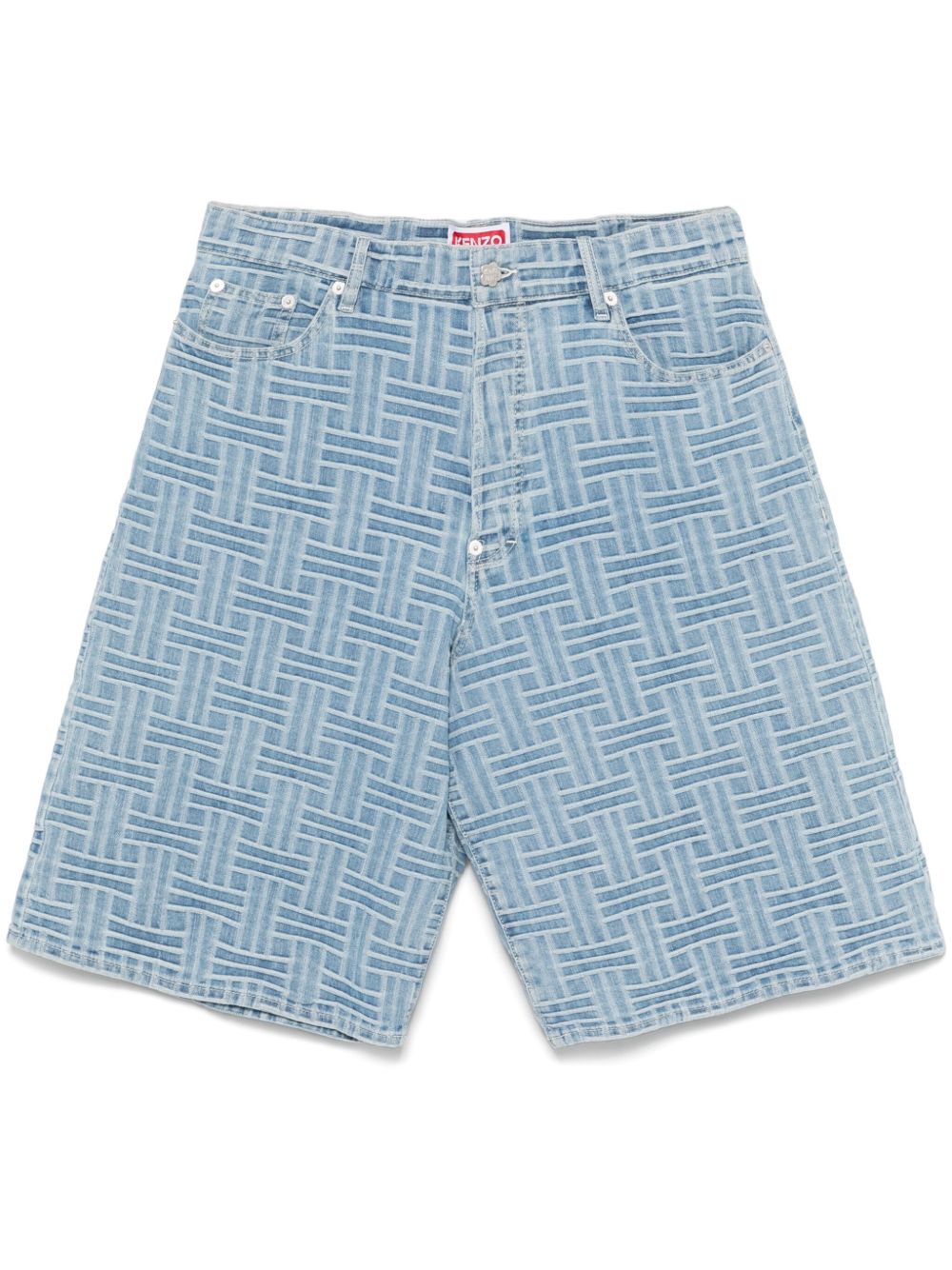Шорти Kenzo в прозрачно синьо