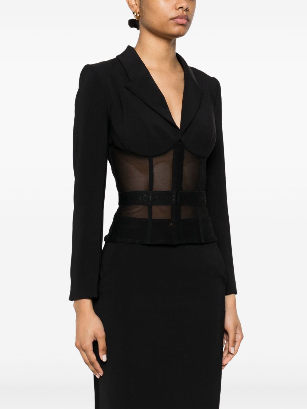 Черно якета Elisabetta Franchi