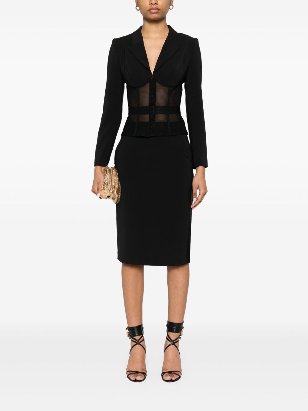Черно якета Elisabetta Franchi