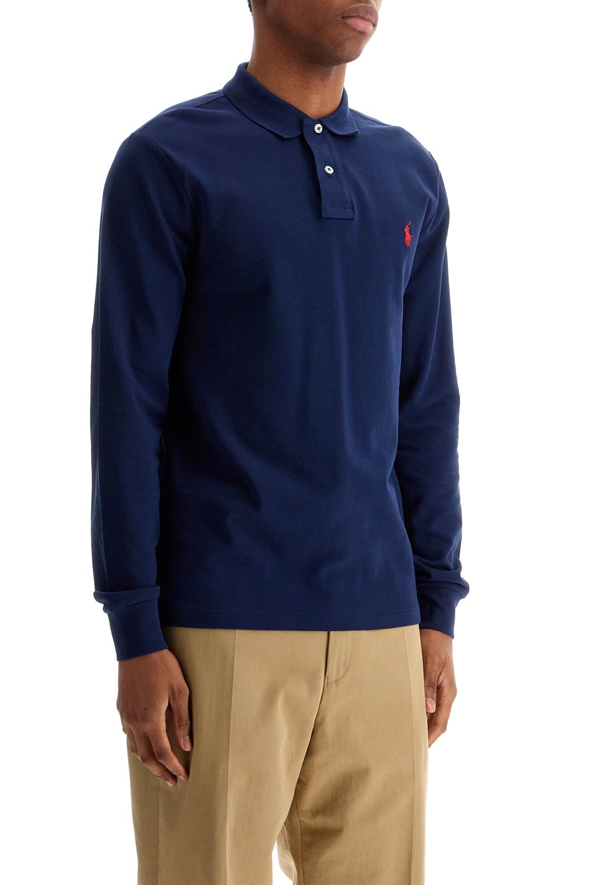 Поло риза с дълъг ръкав slim fit Polo Ralph Lauren