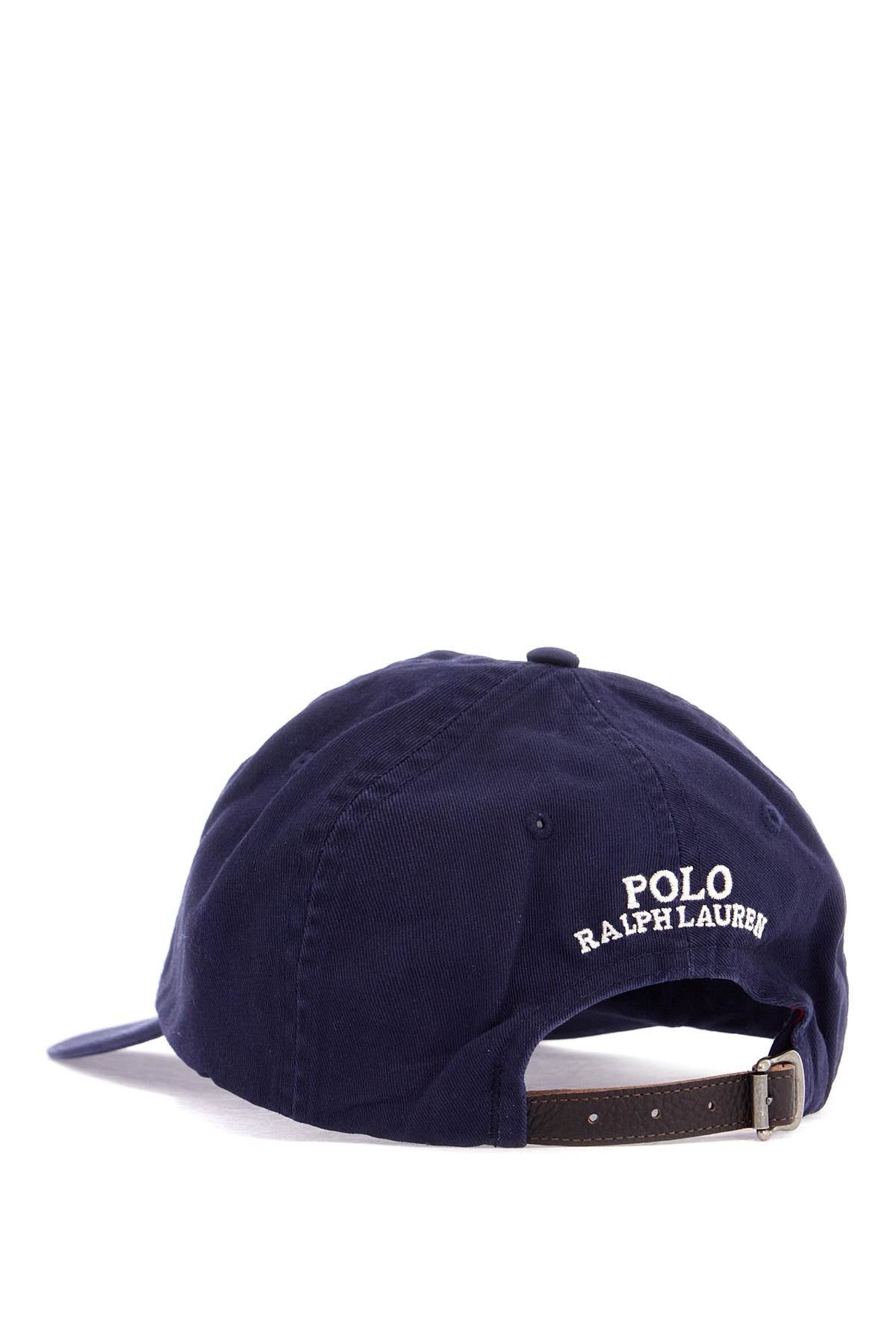 Тъмносиня памучна шапка Polo Ralph Lauren с бродерия от мече