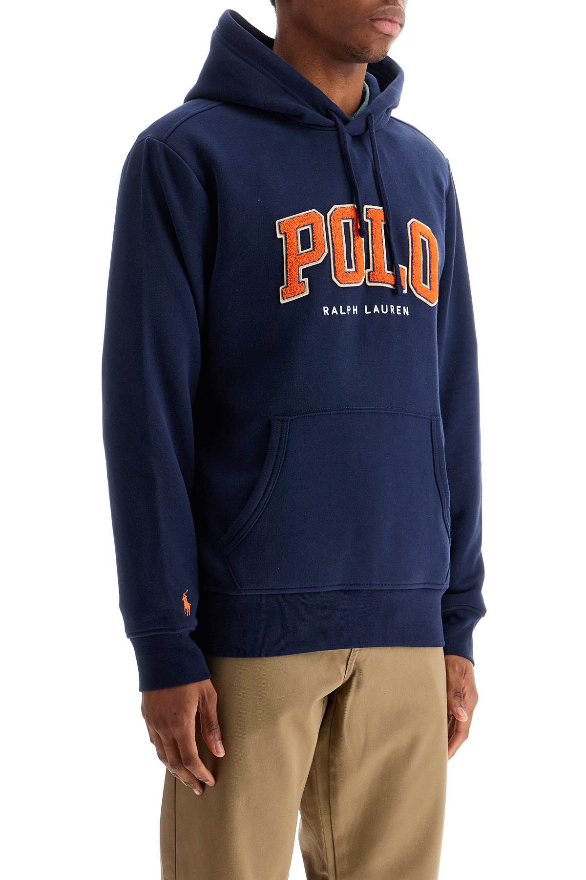 Син суичър от памук и полиестер Polo Ralph Lauren с бродирано лого