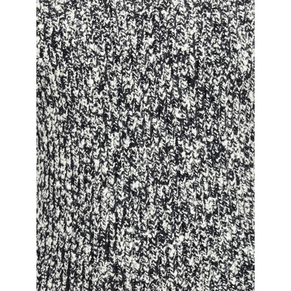 Dolce & Gabbana White Fleece Wool Turtleneck