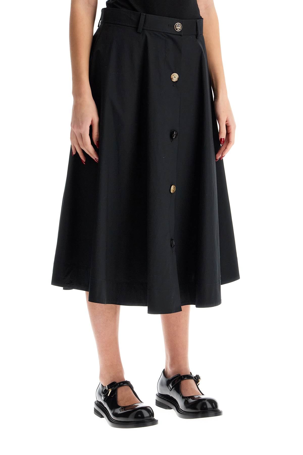 Пола от поплин с копчета Moschino