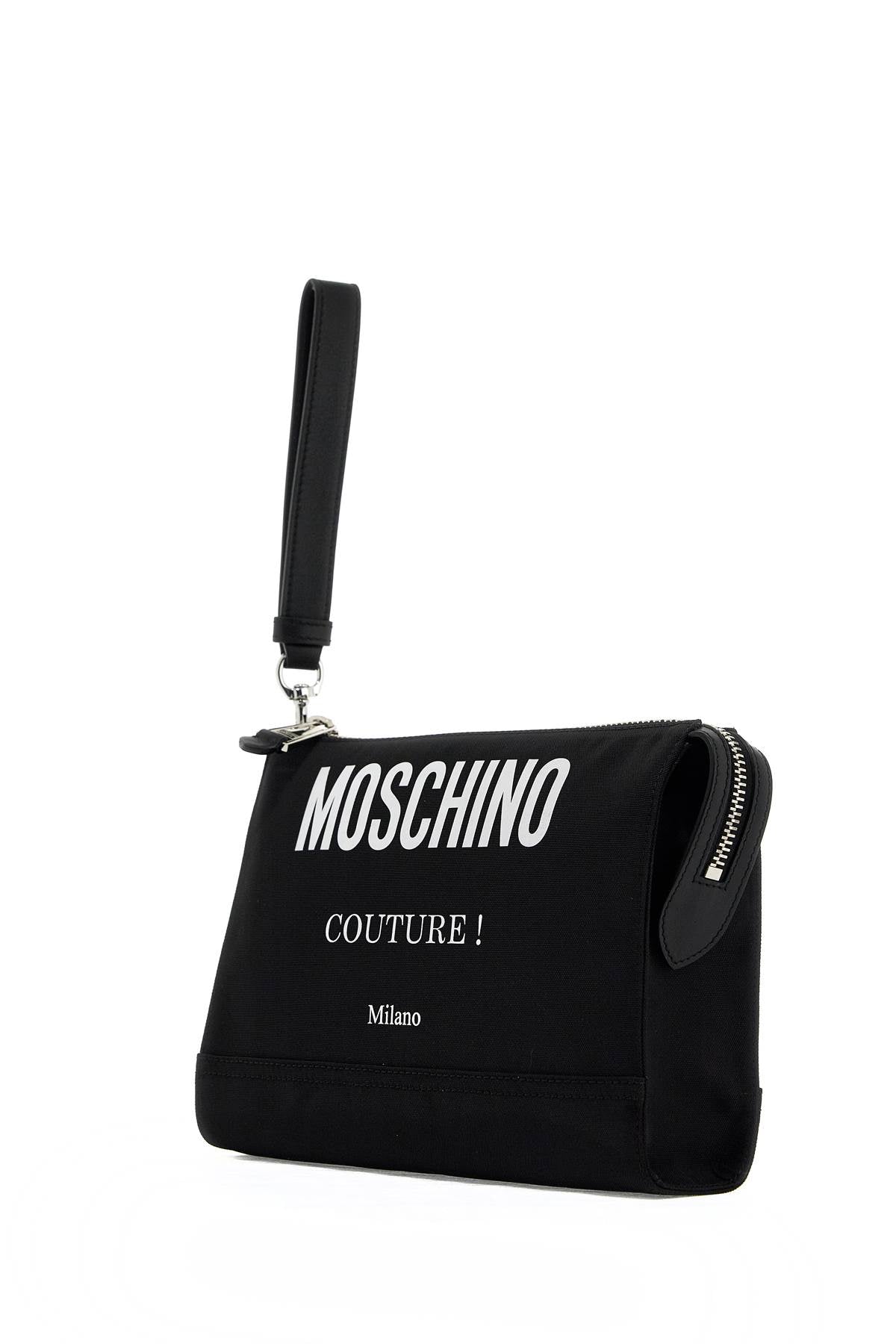 Найлонова чантичка с лого на Moschino и цип