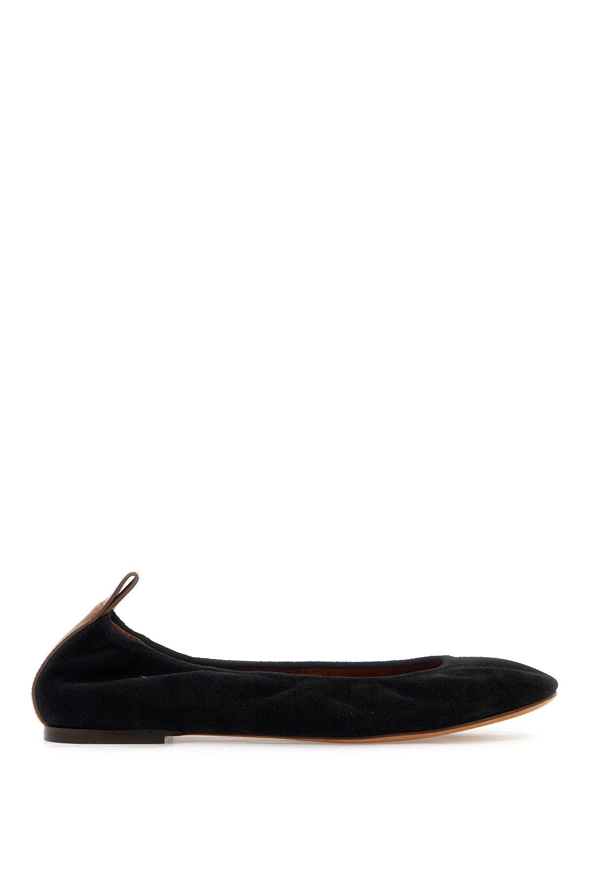 Велурени балетки Lanvin за