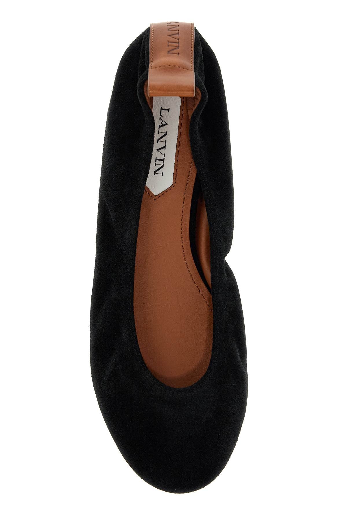 Велурени балетки Lanvin за