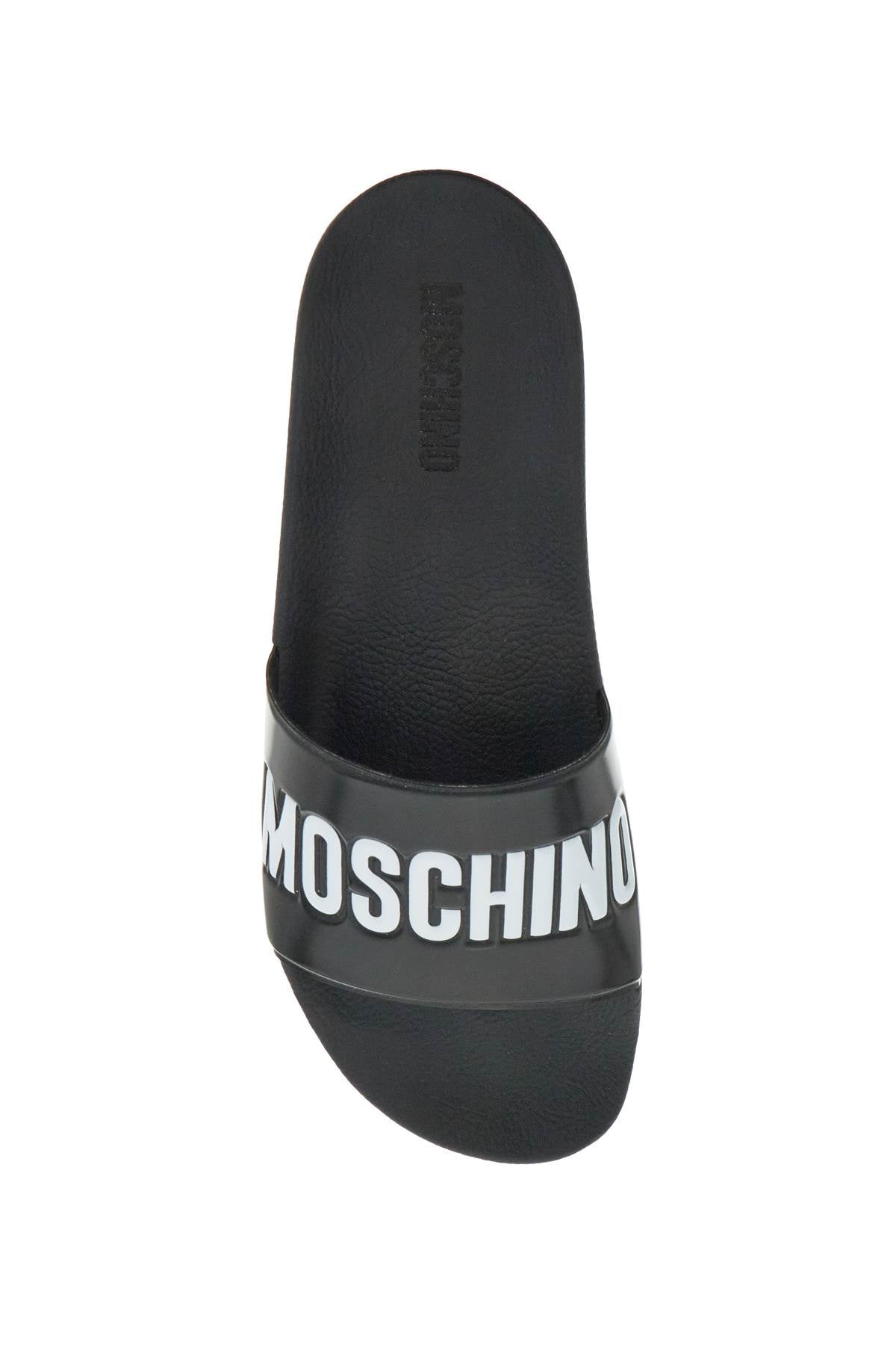 Гумени чехли Moschino с лого на марката