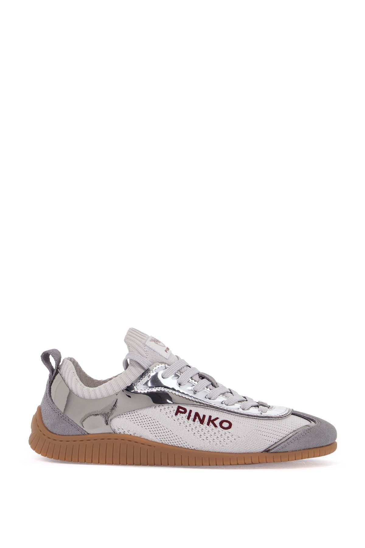 Кецове Pinko в сребристо плетено състояние с велурени детайли reby 03
