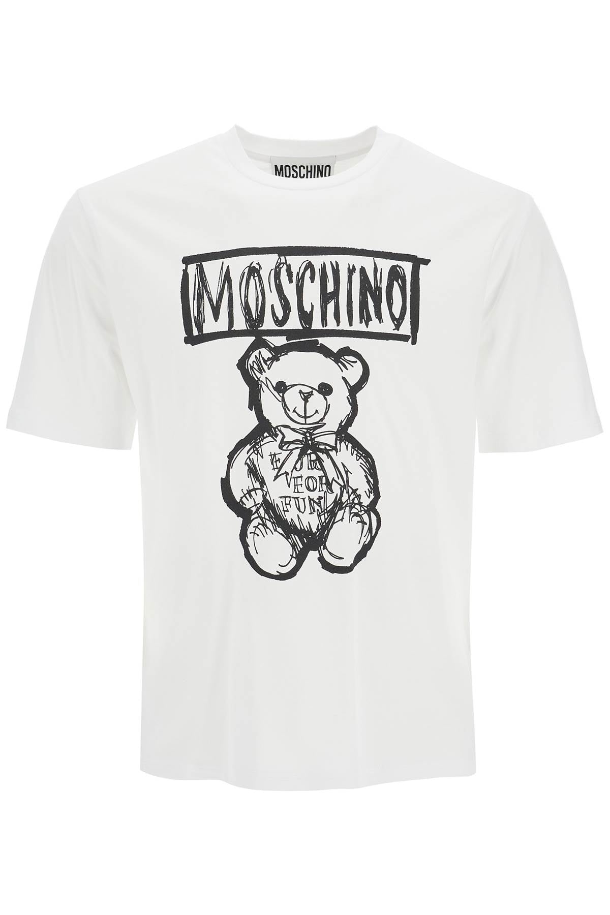 Тениска с принт на плюшено мече Moschino