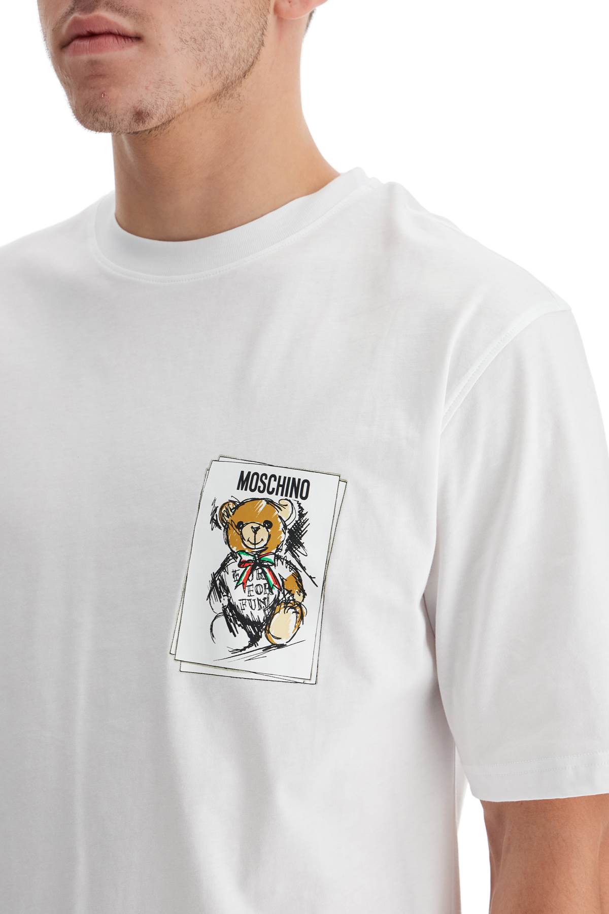 Тениска с плюшено мече Moschino