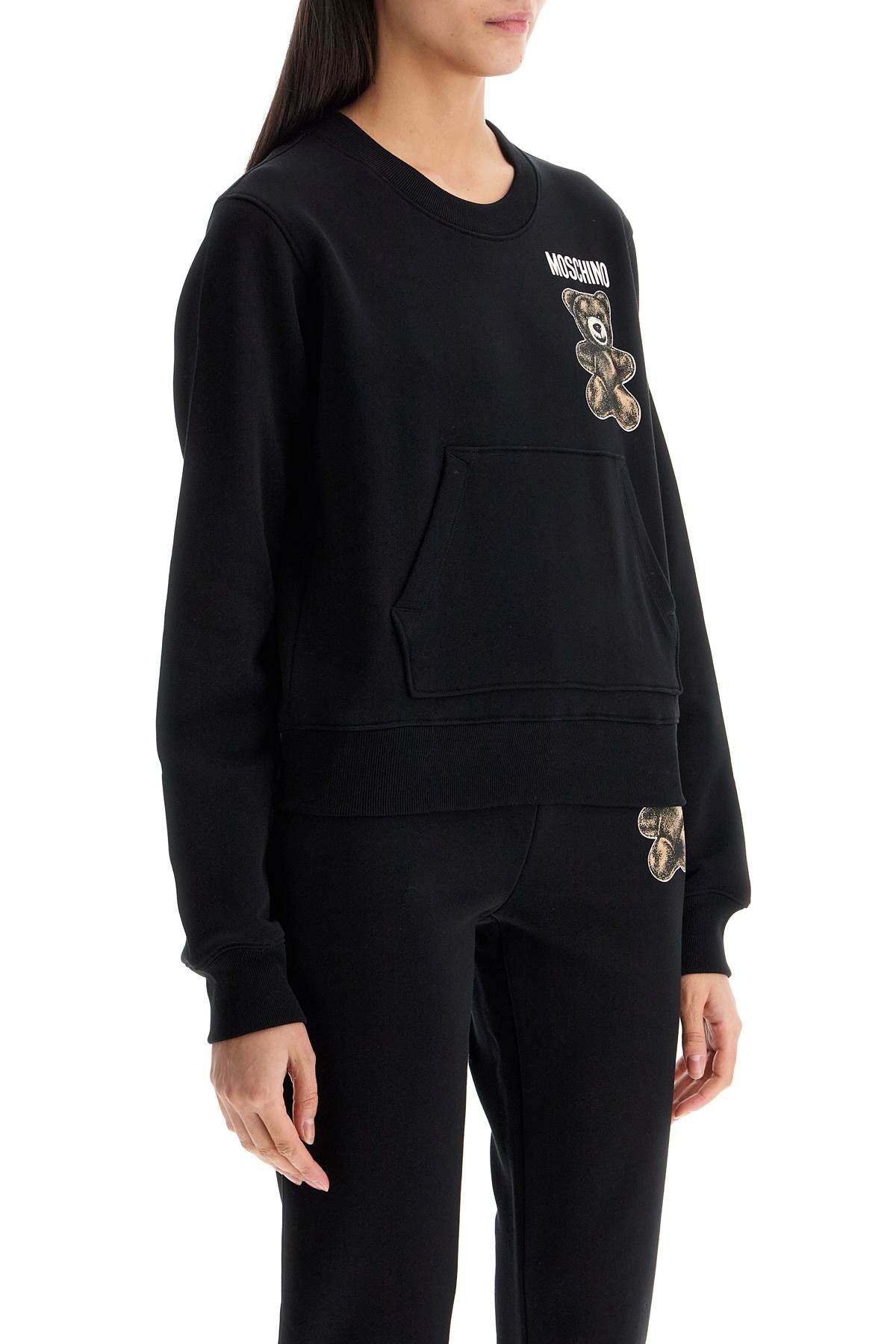 Moschino плюшено мече с кръгло деколте
